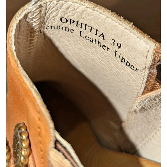 Handpainted Leather boho Oxford Pumps Size 39 L'Artiste by Spring Step Ophitia - Picture 11 of 14